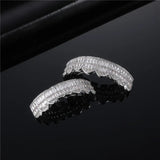 Iced Out CZ Baguette Stones Grillz Caps for Men Women
