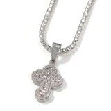 Bling Iced Out Jerusalem Cross Pendant Necklace for Men Rapper