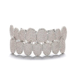 Hip Hop CZ Stones Teeth Grillz Iced Out Micro Pave Charm Grills For Men Women