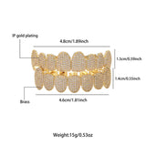 Hip Hop CZ Stones Teeth Grillz Iced Out Micro Pave Charm Grills For Men Women