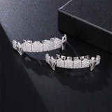 Hip Hop CZ Stones Teeth Grillz Caps Iced Out Micro Pave Grills