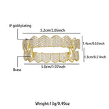 Hip Hop CZ Stones Teeth Grillz Caps Iced Out Micro Pave Grills