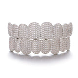 Hip Hop CZ Stones Teeth Grillz Caps Iced Out Micro Pave Charm Grills