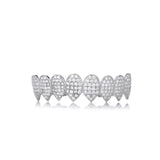 Hip Hop CZ Teeth Grillz Caps Bling Iced Out Grills Set For Men Women