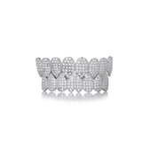 Hip Hop CZ Teeth Grillz Caps Bling Iced Out Grills Set For Men Women