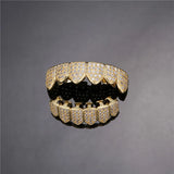 Hip Hop CZ Teeth Grillz Caps Bling Iced Out Micro Pave Grills Set