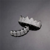 Hip Hop CZ Teeth Grillz Caps Bling Iced Out Micro Pave Grills Set