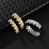 Iced Out CZ Teeth Grillz Caps Bling Micro Pave Grills Set