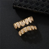 Iced Out CZ Teeth Grillz Caps Bling Micro Pave Grills Set