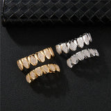 Iced Out CZ Teeth Grillz Caps Bling Micro Pave Grills Set