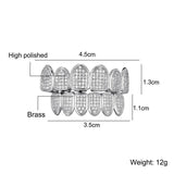 Hip Hop Iced Out Teeth Grillz Set