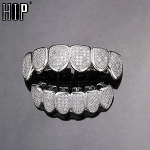 Hip Hop Iced Out Teeth Grillz Set