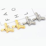 Hip Hop GUN Shape Pendant Necklace Silver Army Style Male Chain