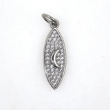 Hip Hop Geometric CZ Pendant Moon/Heart/Cross Charm Plated Zircon Jewelry