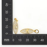 Hip Hop Geometric CZ Pendant Moon/Heart/Cross Charm Plated Zircon Jewelry