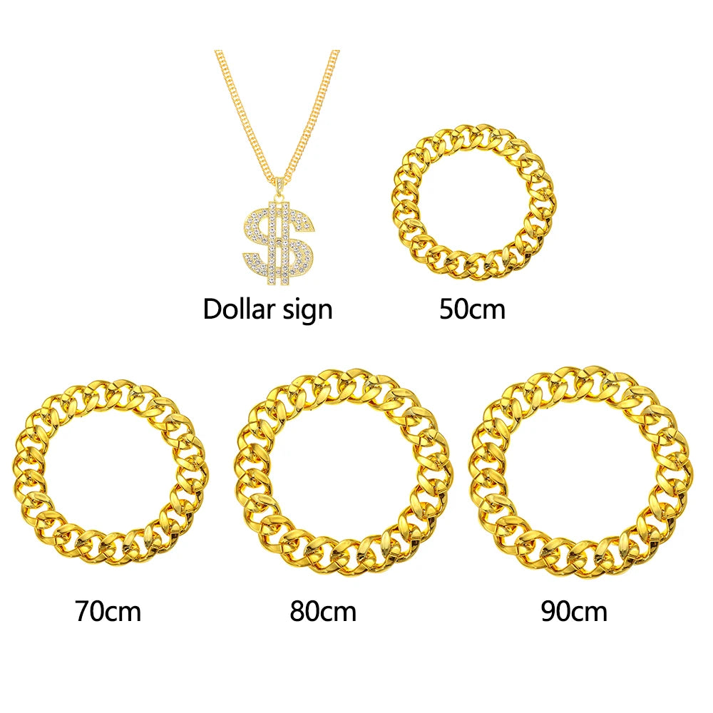 Hip Hop Big Acrylic Chunky Chain Necklace Men Punk Oversized