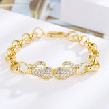 Hip Hop CZ Charm Bracelet Unisex Boxing Costume Jewelry