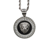 Hip Hop Iced Out Lion Head Pendant Necklace Charm For Men