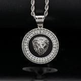 Hip Hop Iced Out Lion Head Pendant Necklace Charm For Men