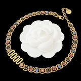 Hip Hop Plated Pearl Rhinestone Letter Necklace Women Jewelry