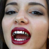 Hip Hop Single ToothBraces Teeth Grillz Real Plated Braces Fine Jewelry