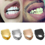 Hip Hop Teeth Grillz Set Top Bottom Tooth Grills Dental Mouth Punk Teeth Caps