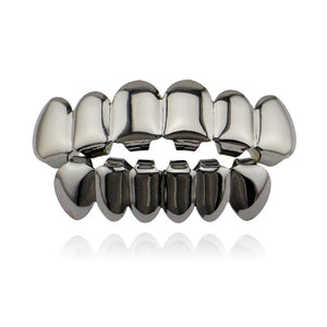 Hip Hop Teeth Grillz Set Top Bottom Tooth Grills Dental Mouth Punk Teeth Caps