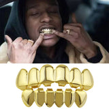 Hip Hop Teeth Grillz Set Top Bottom Tooth Grills Dental Mouth Punk Teeth Caps