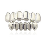 Hip Hop Teeth Grillz Set Top Bottom Tooth Grills Dental Mouth Punk Teeth Caps