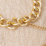 Hip Hop Gothic Stubby Clavicle Necklace Women Metal Waist Chain