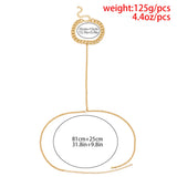 Hip Hop Gothic Stubby Clavicle Necklace Women Metal Waist Chain