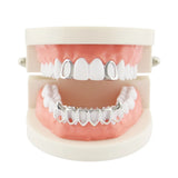 Yellow Plated Single Hollow Top Teeth Grillz Caps Tooth Grills & Classic Bottom