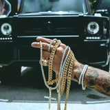 Hip Hop Iced Out 5MM Rhinestone Choker Tennis Chain Necklace