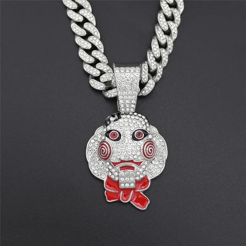 Hip Hop Iced Out Bling 69 Clown Necklaces & Pendants
