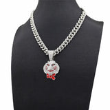 Hip Hop Iced Out Bling 69 Clown Necklaces & Pendants