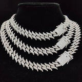 Hip Hop Iced Out Bling Big Size Chain Men Women Necklace High 13mm 20mm Width