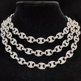 Hip Hop Iced Out Bling Big Size Chain Men Women Necklace High 13mm 20mm Width