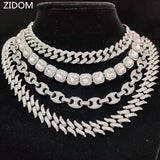 Hip Hop Iced Out Bling Big Size Chain Men Women Necklace High 13mm 20mm Width