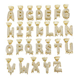 Hip Hop Iced Out Bling A-Z Drip Zircon Letters Necklaces For Men