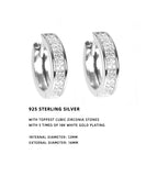 Hip Hop Iced Out Bling Hoop Earring Crystal Zirconia Piercing Jewelry