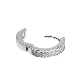 Hip Hop Iced Out Bling Hoop Earring Crystal Zirconia Piercing Jewelry