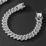 Hip Hop Iced Out Chain Cuban Bracelet High-Quality Full AAAA+ Rhinestones