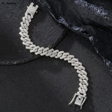 Hip Hop Iced Out Chain Cuban Bracelet High-Quality Full AAAA+ Rhinestones
