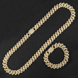 Hip Hop Iced Out Cuban Chain 15MM Bling Men's Necklace