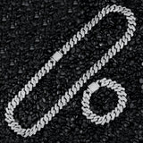 Hip Hop Iced Out Cuban Chain 15MM Bling Men's Necklace