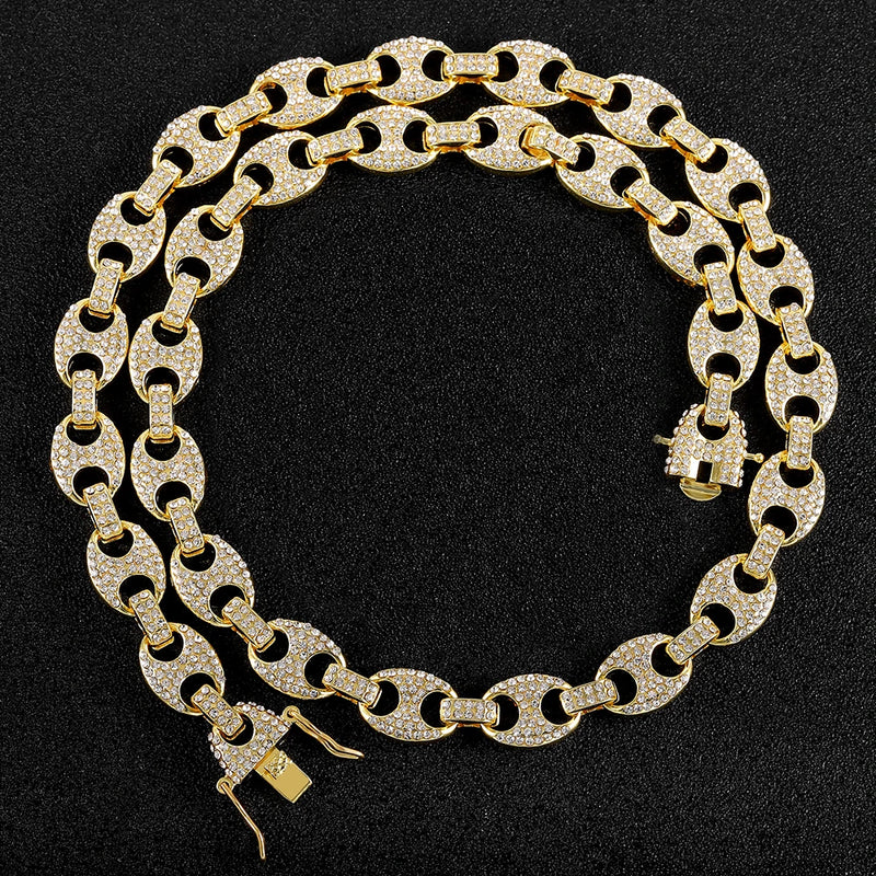 Hip Hop Iced Out Cuban Chain 15MM Bling Men's Necklace
