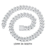 Hip Hop Iced Out Cuban Chain 15MM Bling Men's Necklace