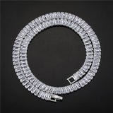 Hip Hop Iced Out Rhinestone Cuban Chain Necklace Bracelet