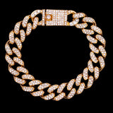 Hip Hop Rhinestone Cuban Chain Anklet Bracelet Silver Crystal Foot Jewelry