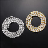 Hip Hop Iced Out Tennis Chain Necklace 3MM 4MM 5MM Mens Necklaces 1 Row